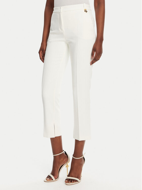 Elisabetta Franchi Чино панталони PA-098-52E2-V320 Бял Regular Fit за Жени цена
