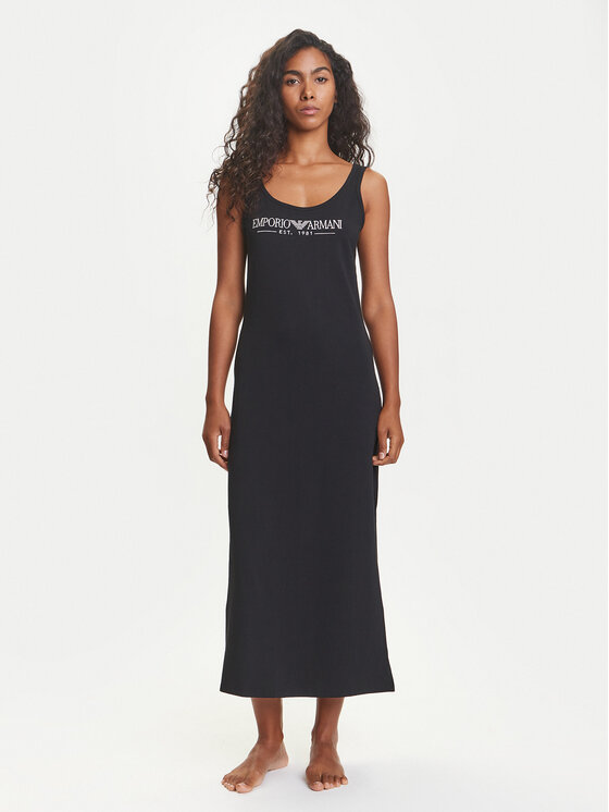 Emporio Armani Underwear Ежедневна рокля EW000494 AF10881 UC001 Черен Regular Fit за Жени цена