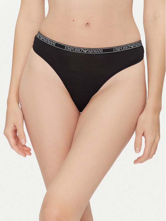 Emporio Armani Underwear Комплект 2 чифта прашки EW000402 AF10889 MC005 Черен за Жени цена