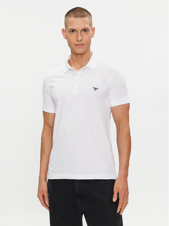Emporio Armani Underwear Тениска с яка и копчета 211804 4R482 00010 Бял Regular Fit за Мъже цена