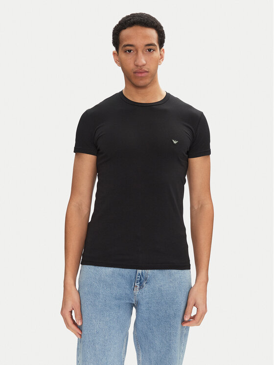 Emporio Armani Underwear Тишърт EM000375 AF10771 UC001 Черен Slim Fit за Мъже цена