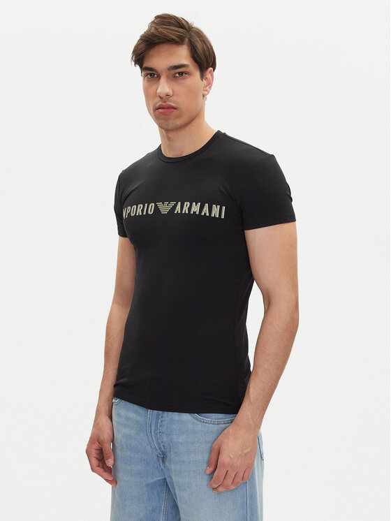 Emporio Armani Underwear Тишърт EM000375 AF10772 UC001 Черен Slim Fit за Мъже цена