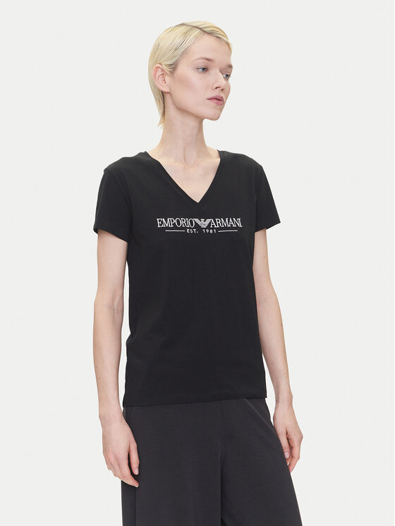 Emporio Armani Underwear Тишърт EW000409 AF10881 UC001 Черен Regular Fit за Жени цена