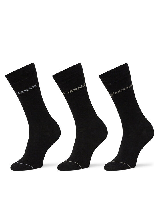 Emporio Armani Комплект 3 чифта дълги чорапи мъжки EM000554 AF12276 MC061 Черен за Мъже цена
