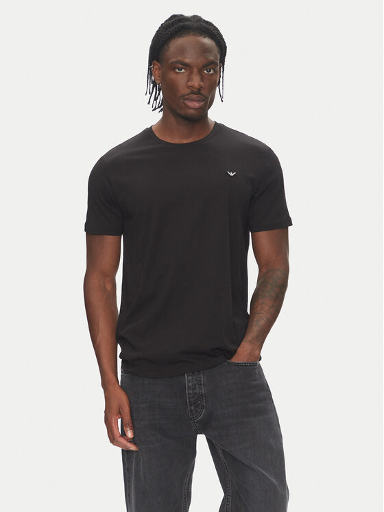 Emporio Armani Тишърт EM000574 AF12331 UC001 Черен Regular Fit за Мъже цена