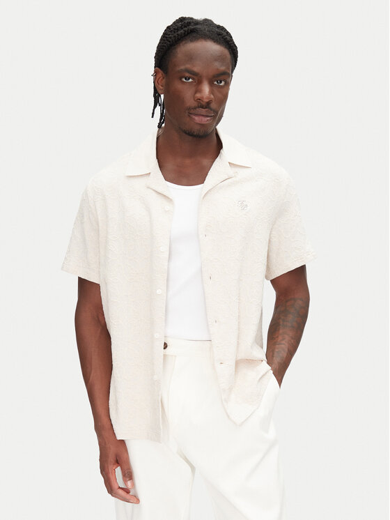 Filling Pieces Риза Resort 9179980 Екрю Regular Fit за Мъже цена
