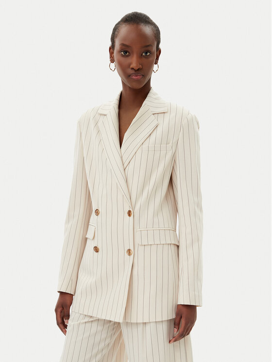 Fracomina Сако FR25SJ3003W761D4 Екрю Slim Fit за Жени цена