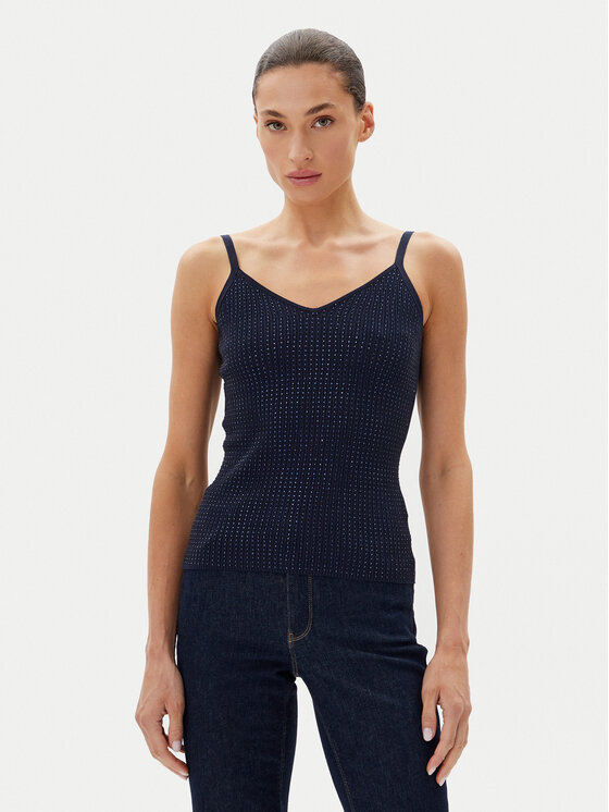 Fracomina топ FR25ST4006K410J9 Тъмносин Slim Fit за Жени цена
