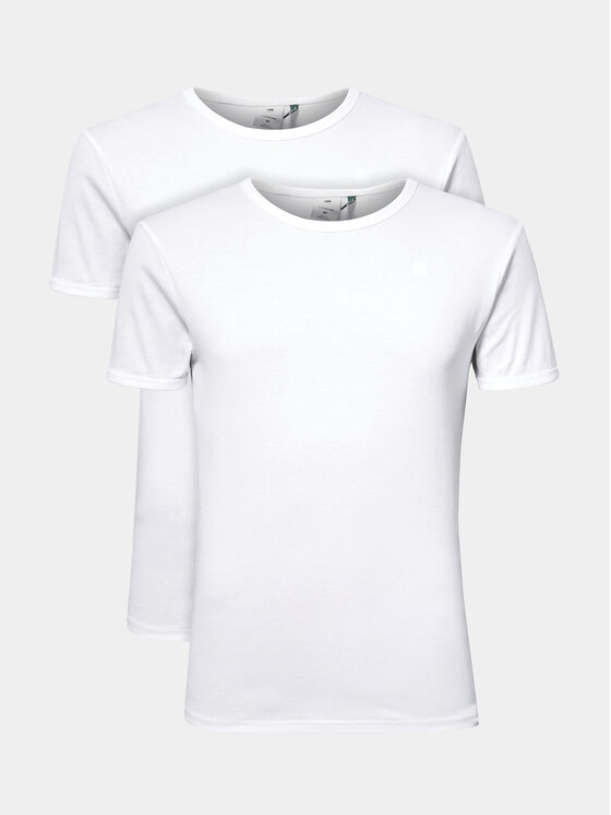 G-Star Raw Комплект 2 тишъртки D07205-124-110 Бял Slim Fit за Мъже цена