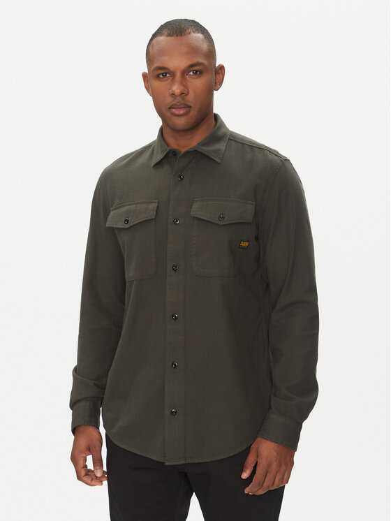G-Star Raw Риза Marine D24963-D454 Кафяв Slim Fit за Мъже цена