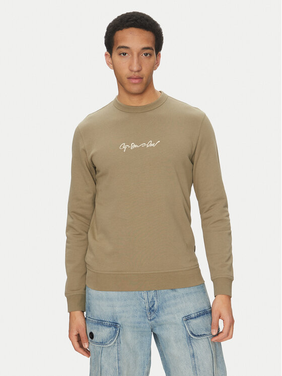 G-Star Raw Суитшърт G-Script D26407-D257 6057 Каки Regular Fit за Мъже цена