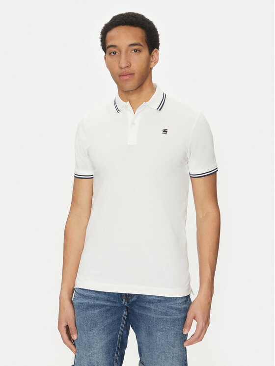 G-Star Raw Тениска с яка и копчета Dunda D17127-5864 Бял Regular Fit за Мъже цена