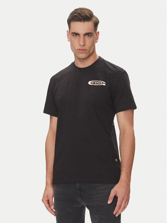 G-Star Raw Тишърт Back Gr Arch D26047-C336 Черен Regular Fit за Мъже цена