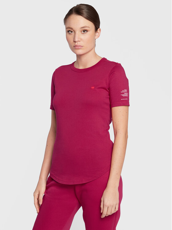 G-Star Raw Тишърт Mysid D21241-C506-D305 Розов Slim Fit за Жени цена