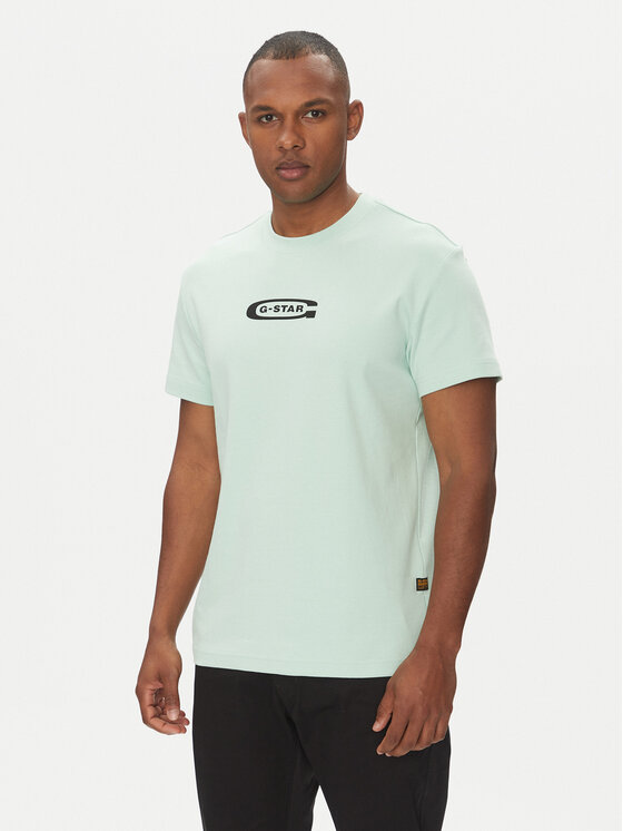 G-Star Raw Тишърт Old Skool D25967-C812 Зелен Regular Fit за Мъже цена