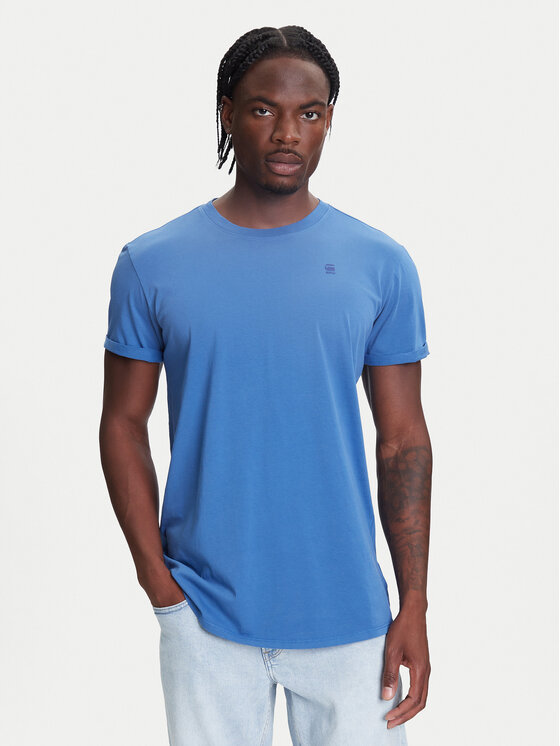 G-Star Raw Тишърт Text Back D25971-2653 Син Relaxed Fit за Мъже цена