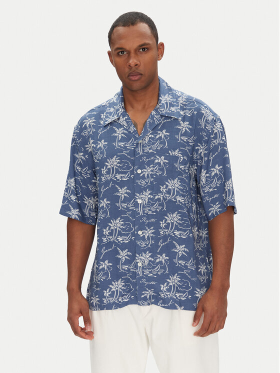 Gant Риза Island Print 3250071 Син Relaxed Fit за Мъже цена
