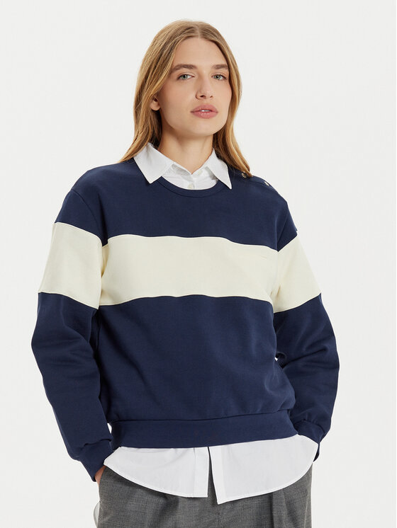 Gant Суитшърт Color Blocked 4201254 Тъмносин Loose Fit за Жени цена