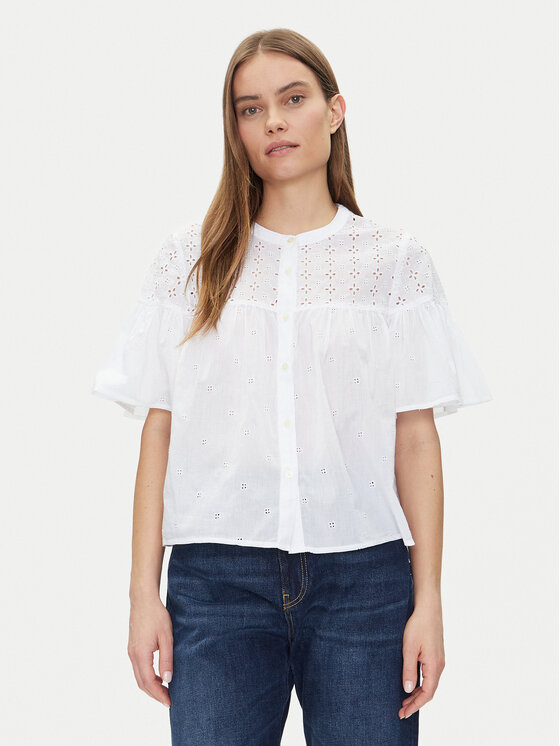 Gap Риза 728755-01 Бял Regular Fit за Жени цена