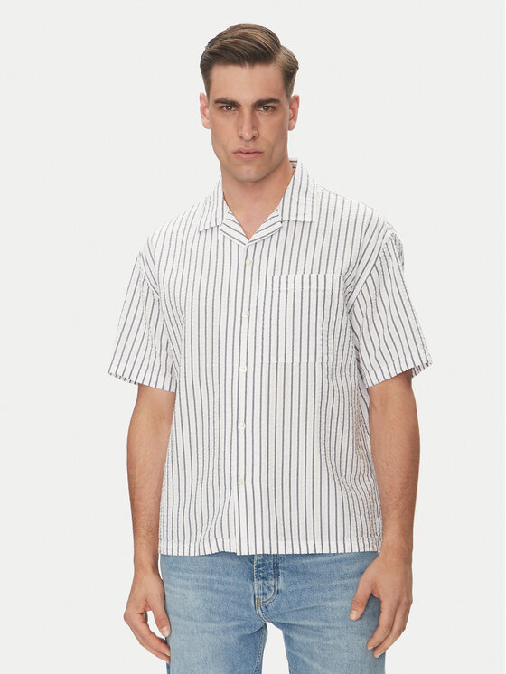 Gap Риза 768021 Бял Boxy Fit за Мъже цена