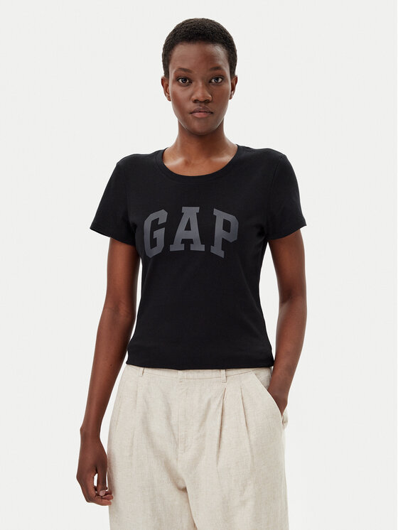 Gap Тишърт 729555-06 Черен Regular Fit за Жени цена