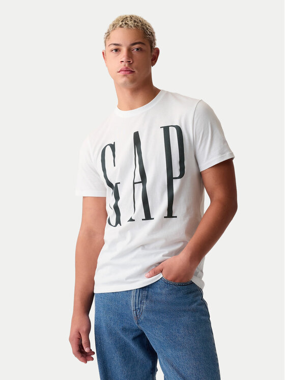 Gap Тишърт 866774-01 Бял Regular Fit за Мъже цена