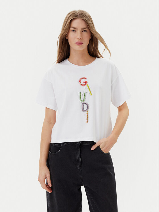 Gaudi Тишърт 511BD64027 Бял Regular Fit за Жени цена
