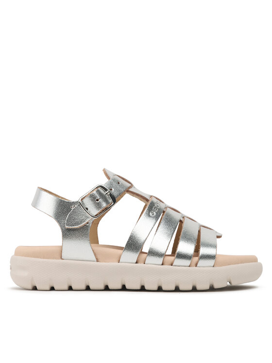 Geox Сандали J Sandal Soleima Gir J35GSB000CFC1007 M Сребрист за Момичета цена