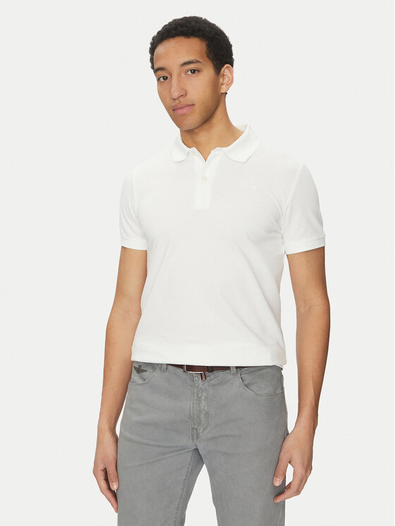 Geox Тениска с яка и копчета M5511B T3240 F2128 Бял Regular Fit цвят на ниска цена