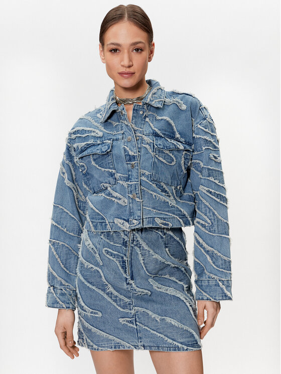 Gestuz Дънково яке Larisa 10906880 Син Oversize за Жени цена