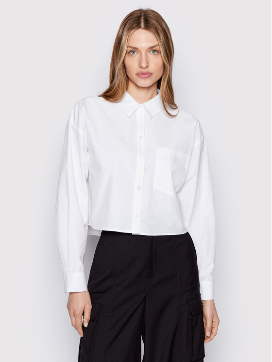 Gestuz Риза Bernadette 10906328 Бял Loose Fit за Жени цена