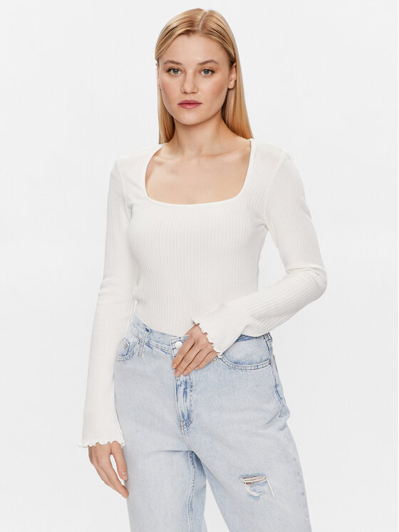Gina Tricot Блуза Alba 18689 Бял Regular Fit за Жени цена