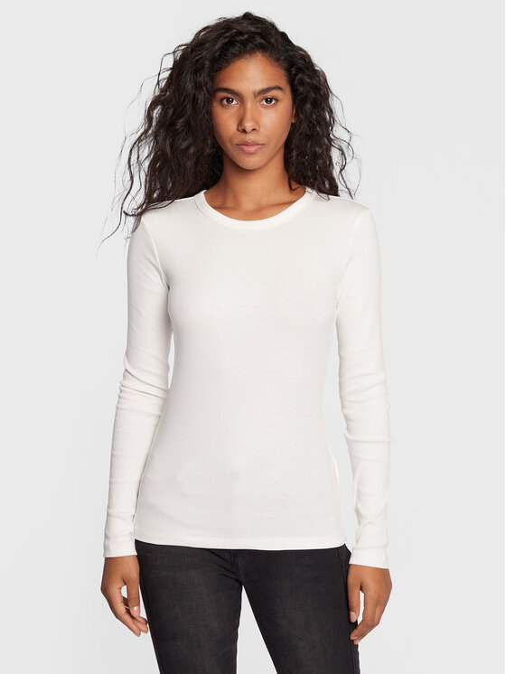 Gina Tricot Блуза Basic 18863 Екрю Regular Fit за Жени цена