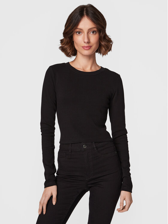 Gina Tricot Блуза Matilda 17618 Черен Slim Fit за Жени цена