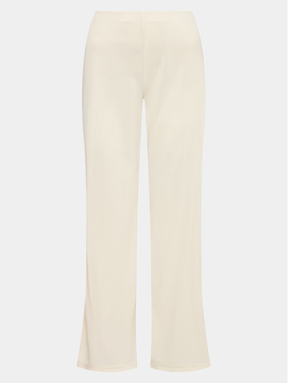 Gina Tricot Текстилни панталони Wide slit trousers 19421 Бежов Regular Fit за Жени цена