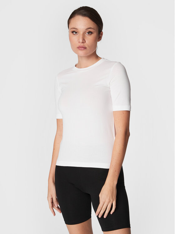 Gina Tricot Тишърт Basic 17937 Бял Regular Fit за Жени цена
