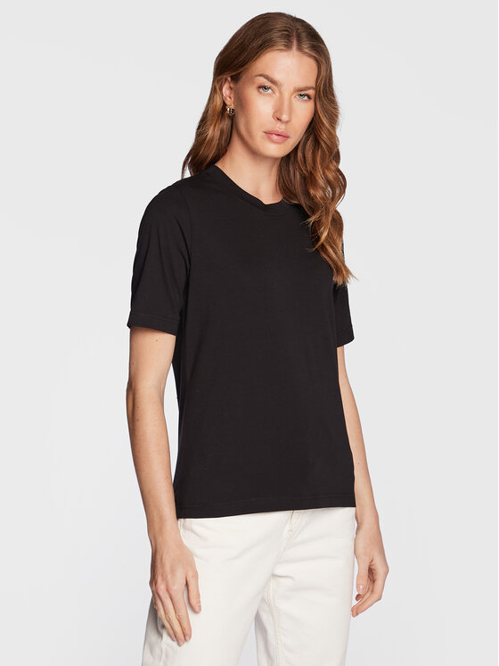 Gina Tricot Тишърт Basic 17937 Черен Regular Fit за Жени цена
