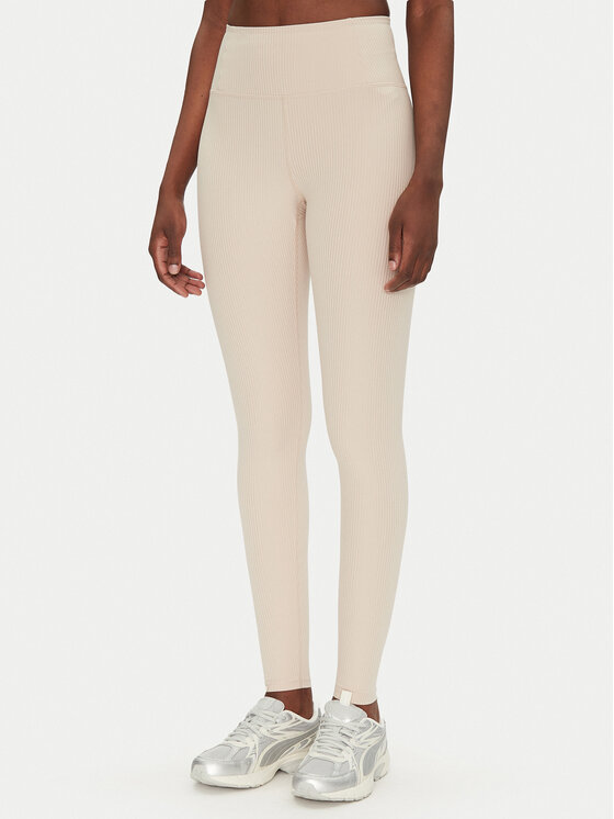 Girlfriend Collective Клин Rib High-Rise 4034 Бежов Slim Fit за Жени цена