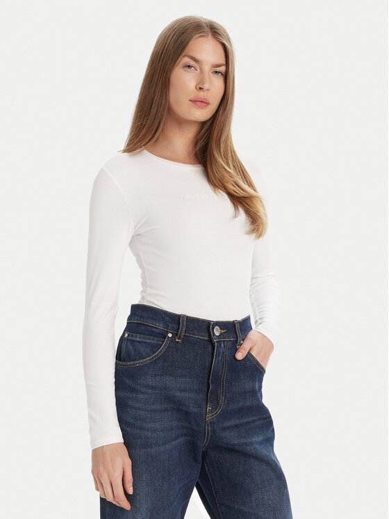 Guess Jeans Боди W4BP41 J1314 Бял Slim Fit за Жени цена
