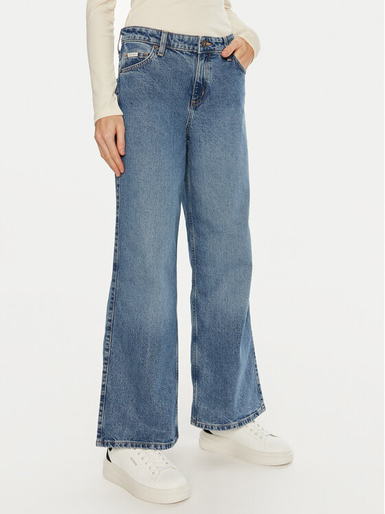 Guess Jeans Дънки W4BA0Y D5CC4 Син Relaxed Fit за Жени цена