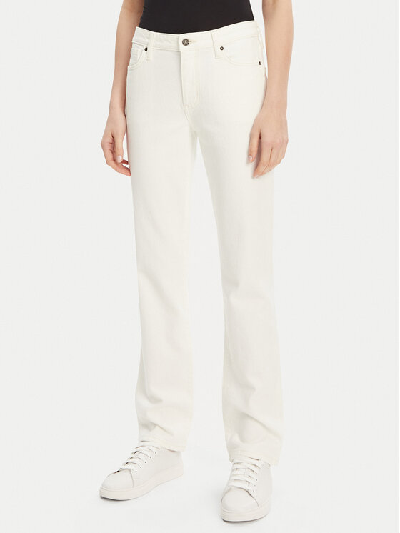 Guess Jeans Дънки W5GA98 D5M62 Бял Skinny Fit за Жени цена