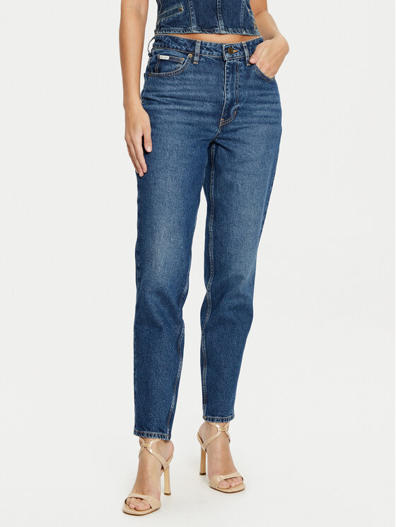 Guess Jeans Дънки W5RA0D D5M44 Тъмносин Regular Fit за Жени цена