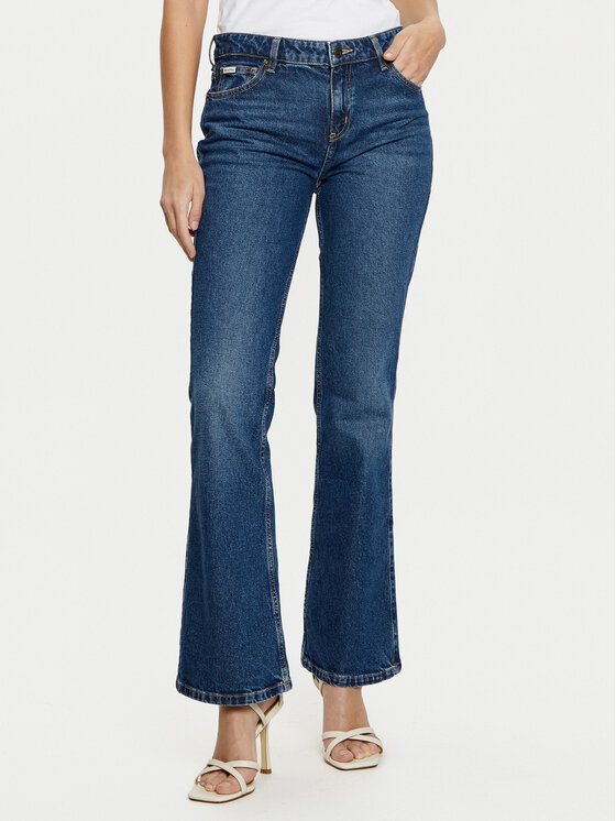 Guess Jeans Дънки W5RA1S D5M44 Тъмносин Regular Fit за Жени цена