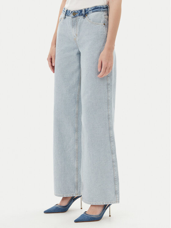 Guess Jeans Дънки W5YA0Y D5M56 Син Wide Leg за Жени цена
