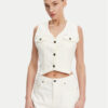 Guess Jeans Елек W5GN74 D5M62 Бял Regular Fit за Жени цена