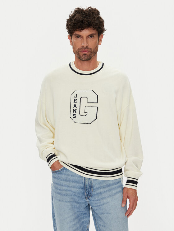 Guess Jeans Пуловер M5YR21 Z3HM1 Екрю Regular Fit за Мъже цена