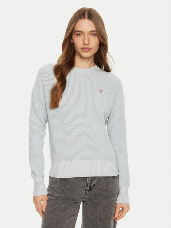 Guess Jeans Пуловер W4BR08 Z3HM1 Син Regular Fit за Жени цена