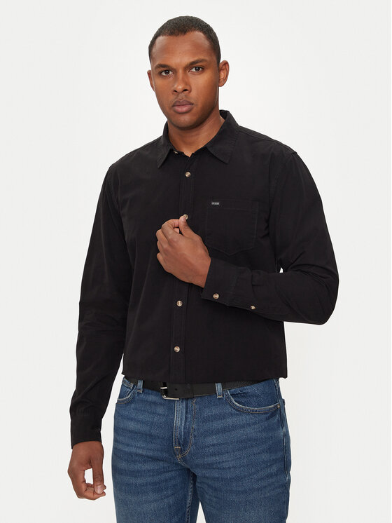 Guess Jeans Риза M4YH35 WGCF1 Черен Slim Fit за Мъже цена