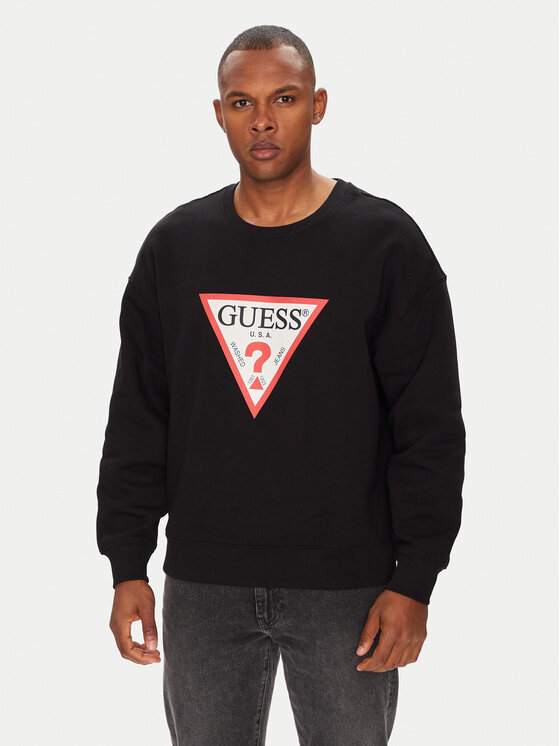 Guess Jeans Суитшърт M4YQ21 K9V31 Черен Oversize за Мъже цена