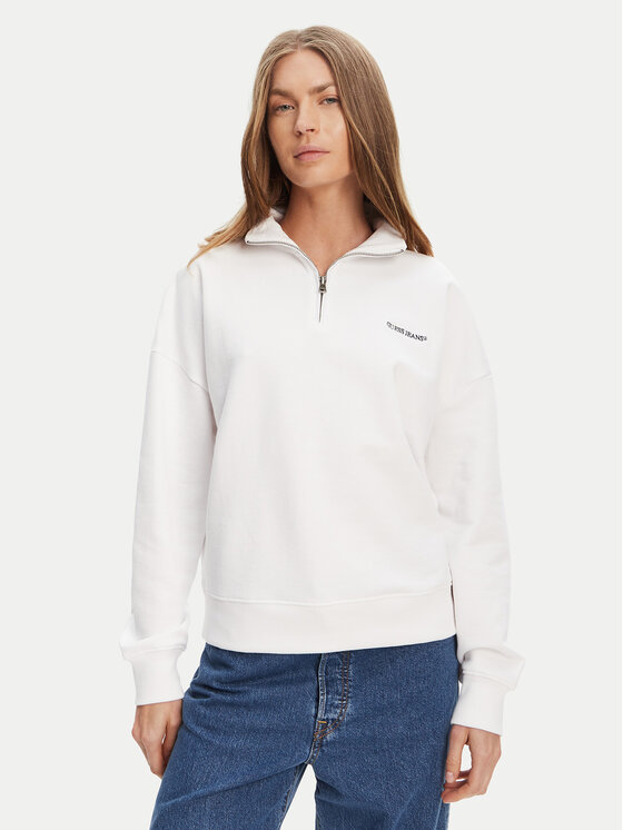 Guess Jeans Суитшърт W5YQ09 K68I4 Бял Regular Fit за Жени цена